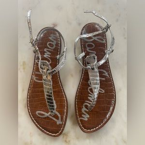 Sam Edelman Gigi Sandal in Silver, size 7.5